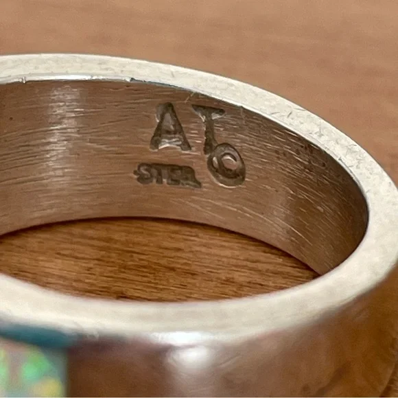 Native American Fire Opal ring - Picture 10 of 10